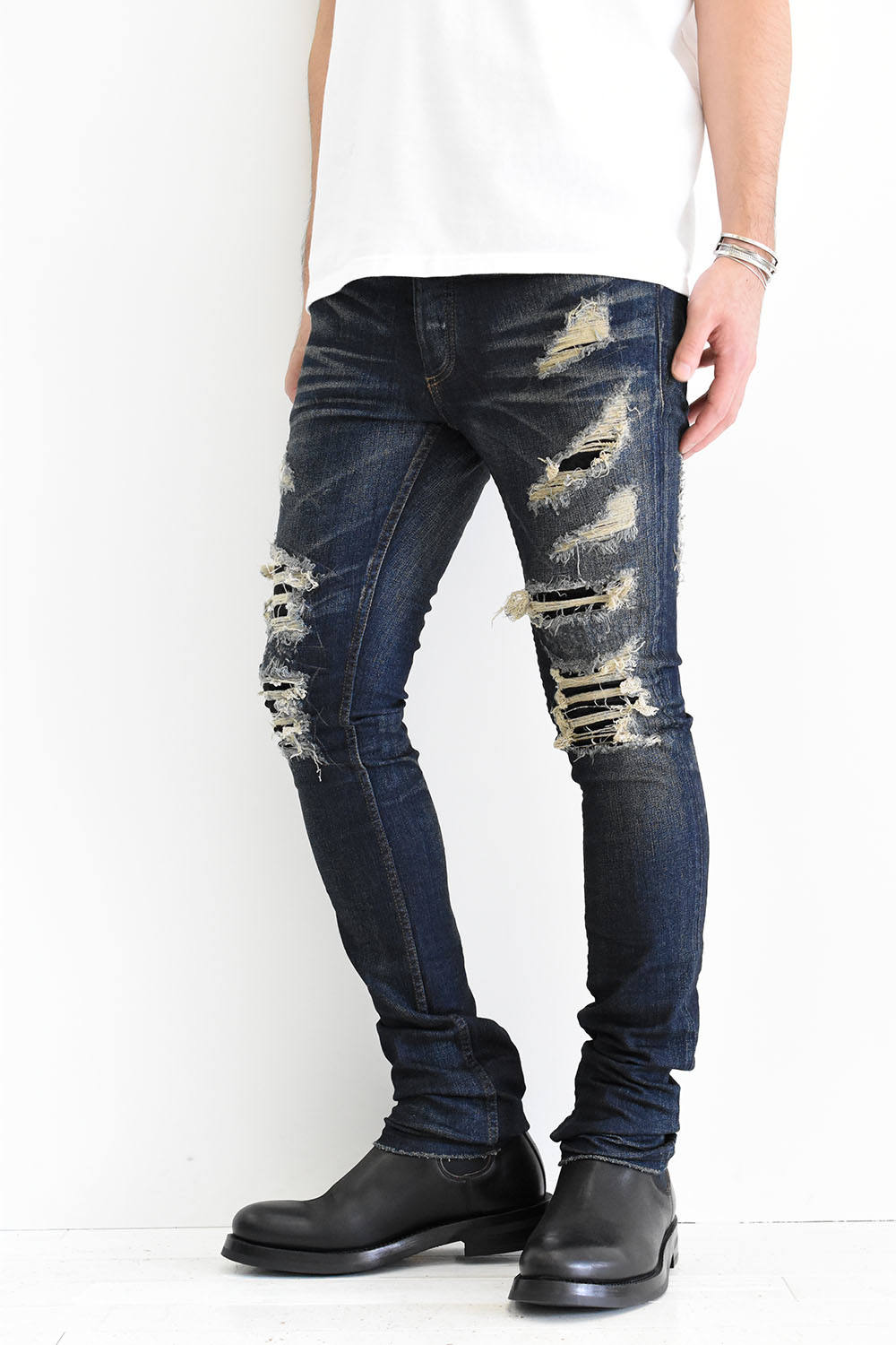 《ラスト1点!!》-WHINE-BLOW Stretch Indigo Denim - 28