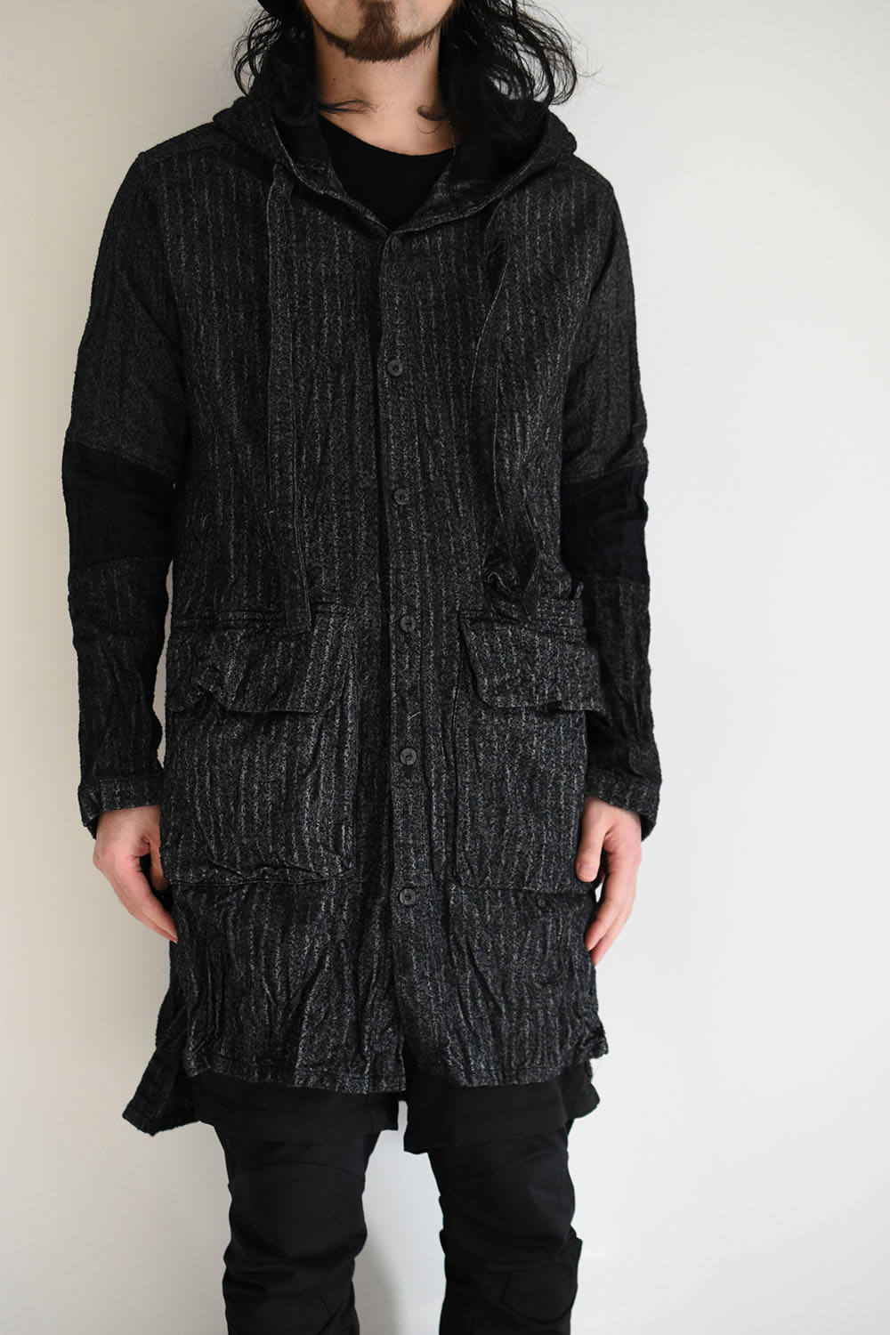 A.F ARTEFACT - 《ラスト1点!!》Crease Process Hoodie Long Shirt