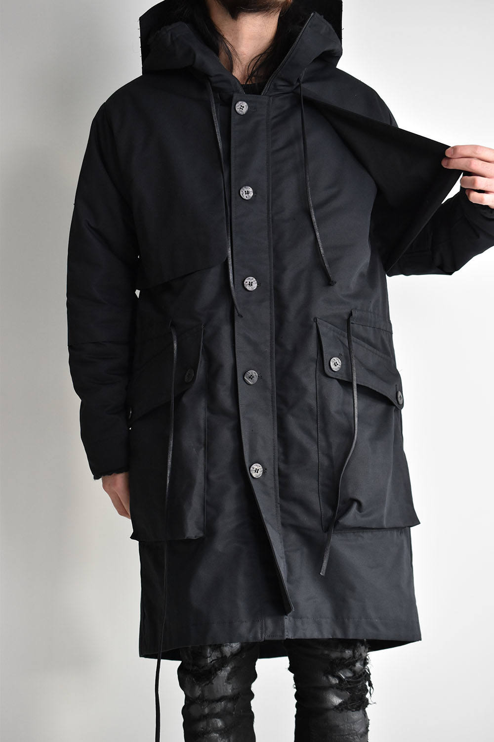 A.F ARTEFACT - 《ラスト1点!!》Lining Bore Hoodie Coat