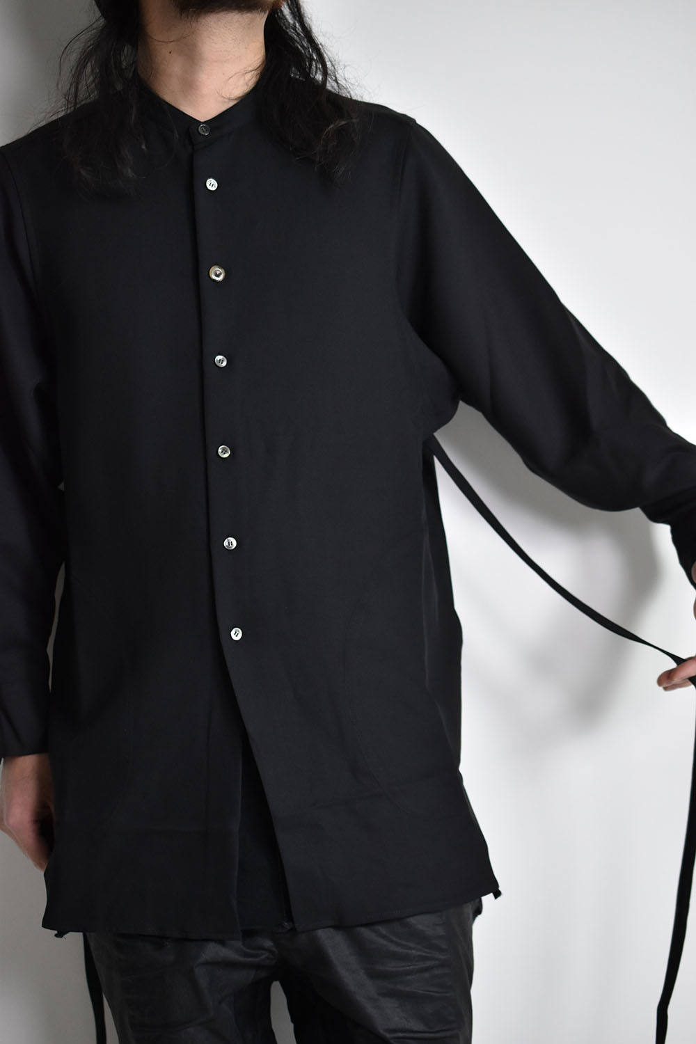 prasthana - 《ラスト1点!!》String Band Collar Shirt 